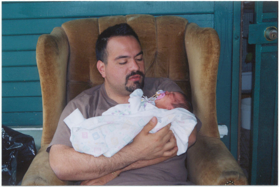 Baby with uncle Gustavo